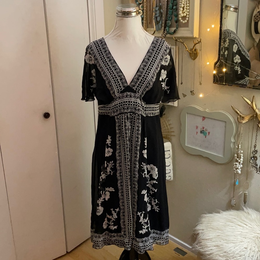White House Black Market Kimono Chiffon Dress